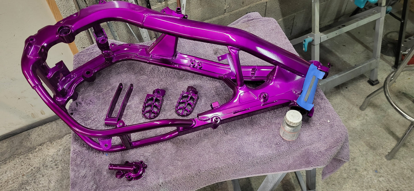 Thermolaquage cadre de Moto Cross